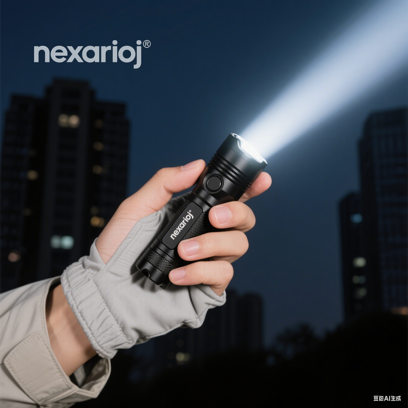 Linterna portátil de doble fuente de luz LED de enfoque ajustable