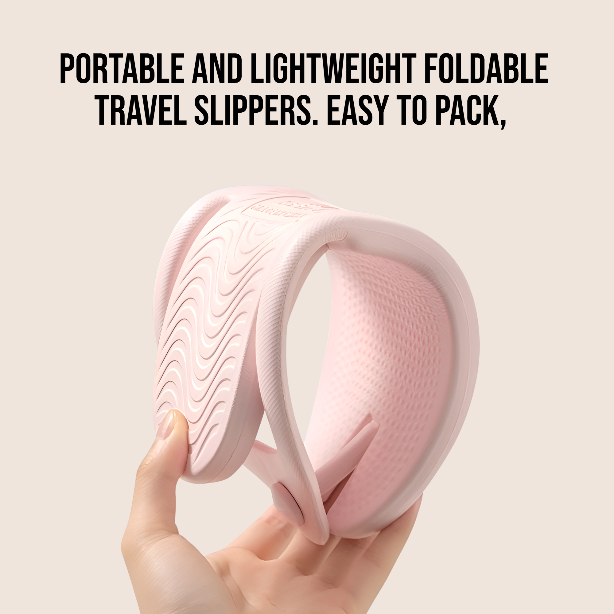 Foldable travel slippers