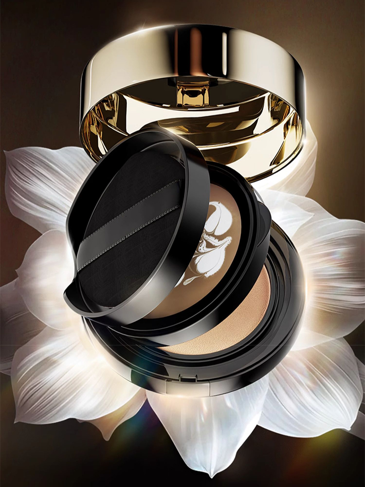 Černý zlatý air cushion korektor dlouhotrvající tekutý podklad bez make-upu