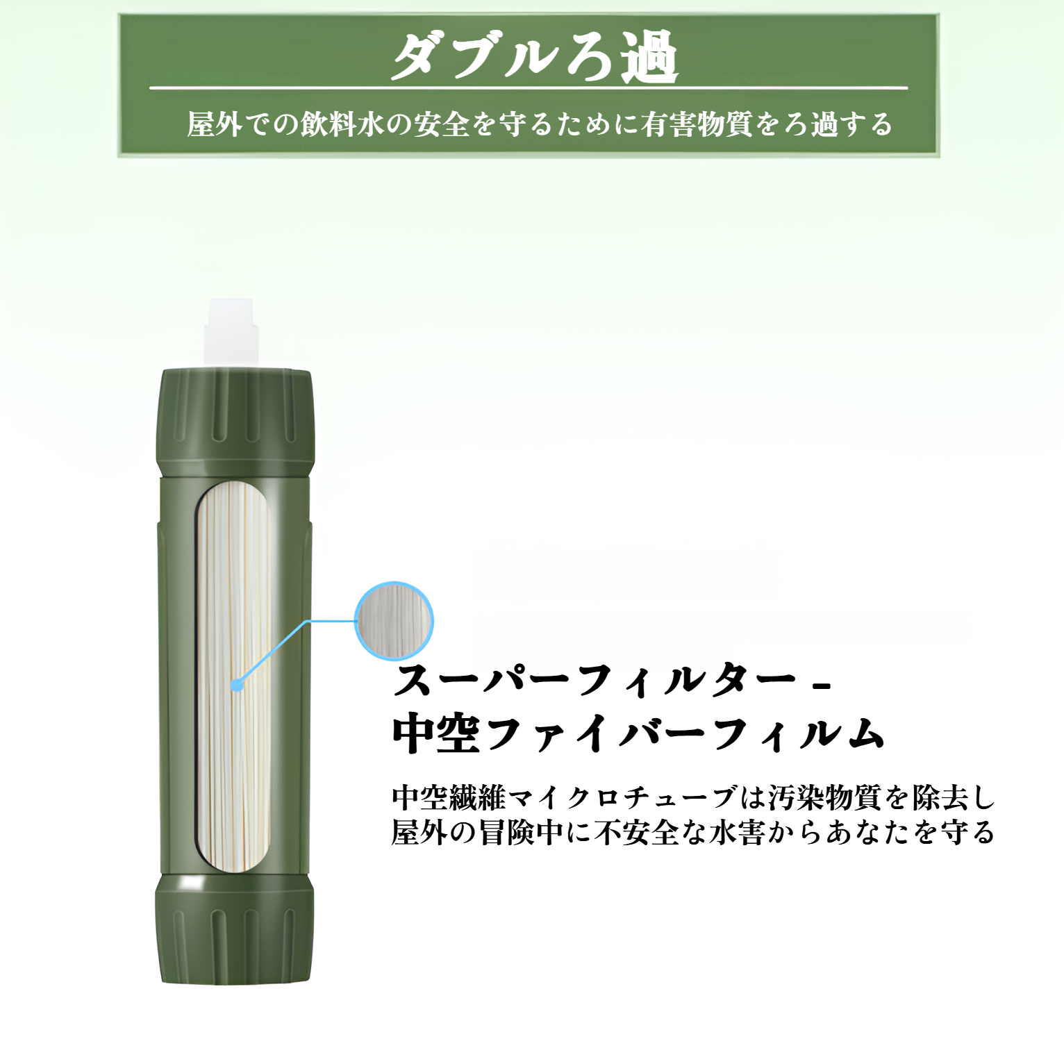 携帯浄水器 アウトドア 浄水器 サバイバルストロー 携帯浄水器 浄水ストロー 濾過器 飲み水 災害 防災士推奨 サバイバル浄水器 アウトドア・防災 濾過器 キャンプ・登山・地震対策 軽量コンパクト 非