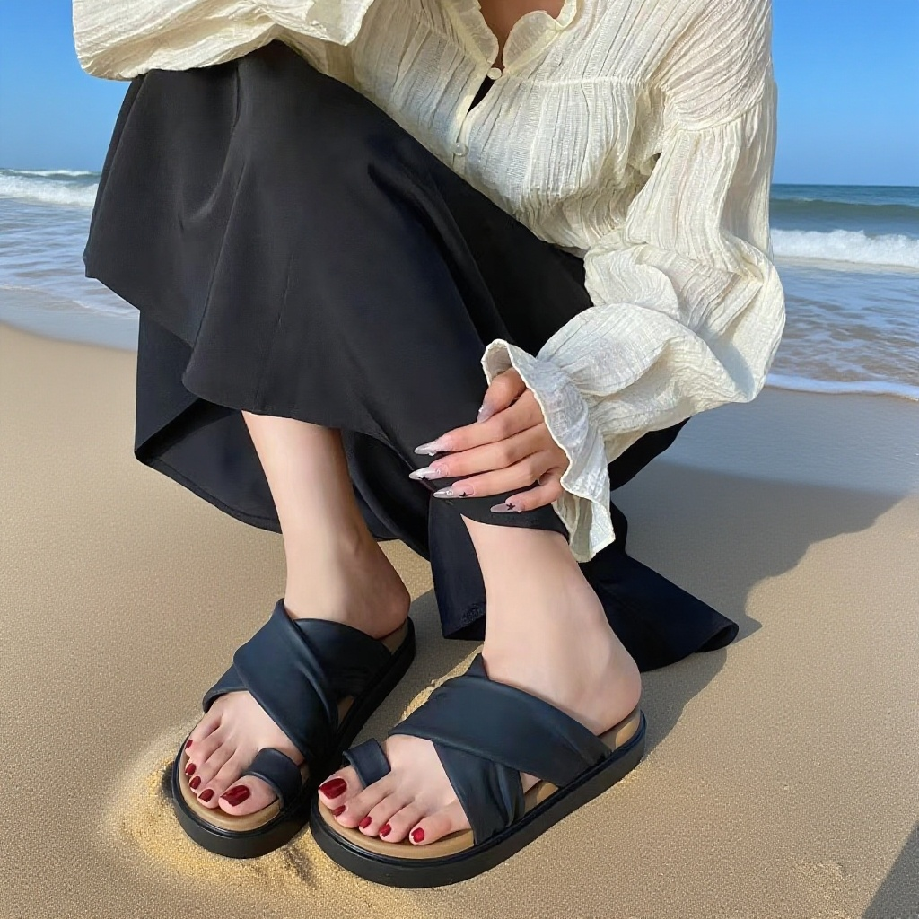 Freizeitpantoffeln mit weicher Sohle