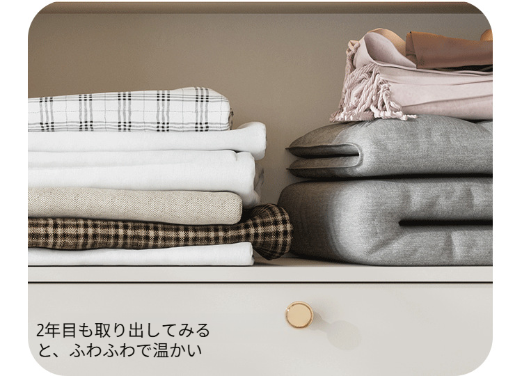 持ち運びやすいデザインの衣類キルト収納バッグ