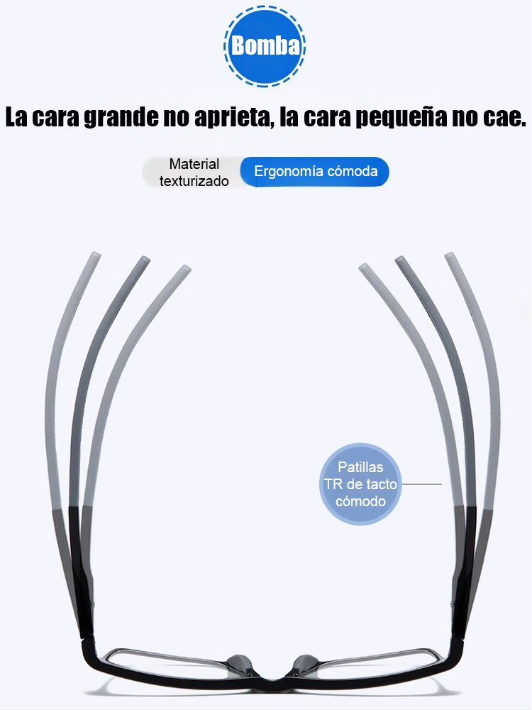 Nuevas gafas progresivas antideslumbrantes con protección contra la luz azul y lentes que cambian de