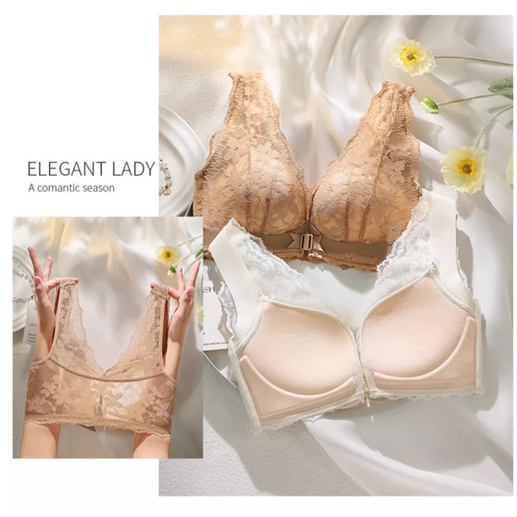 フロントホック美背中レースブラ