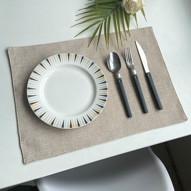 Double-layer imitation linen cloth placemats placemats hotel box insulation pad style home coasters