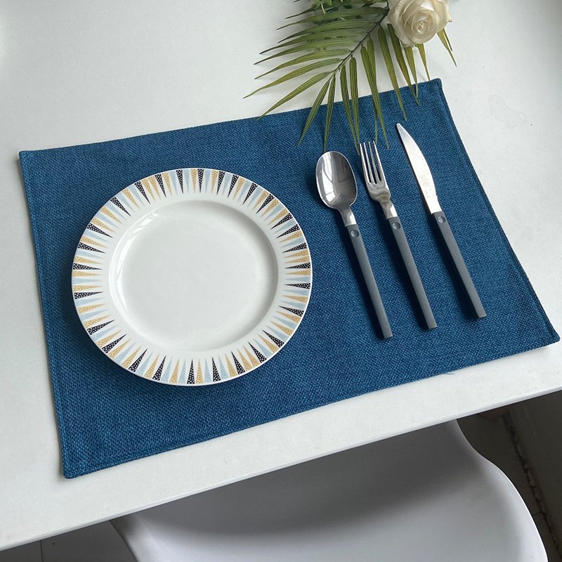 Double-layer imitation linen cloth placemats placemats hotel box insulation pad style home coasters