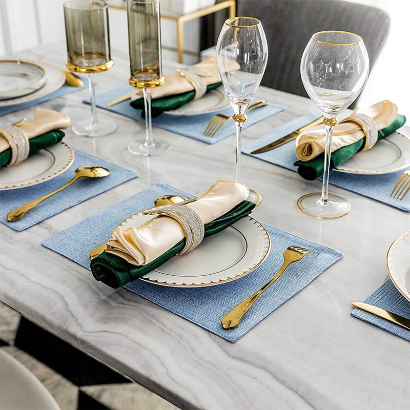 Imitation linen placemats for stylish dining