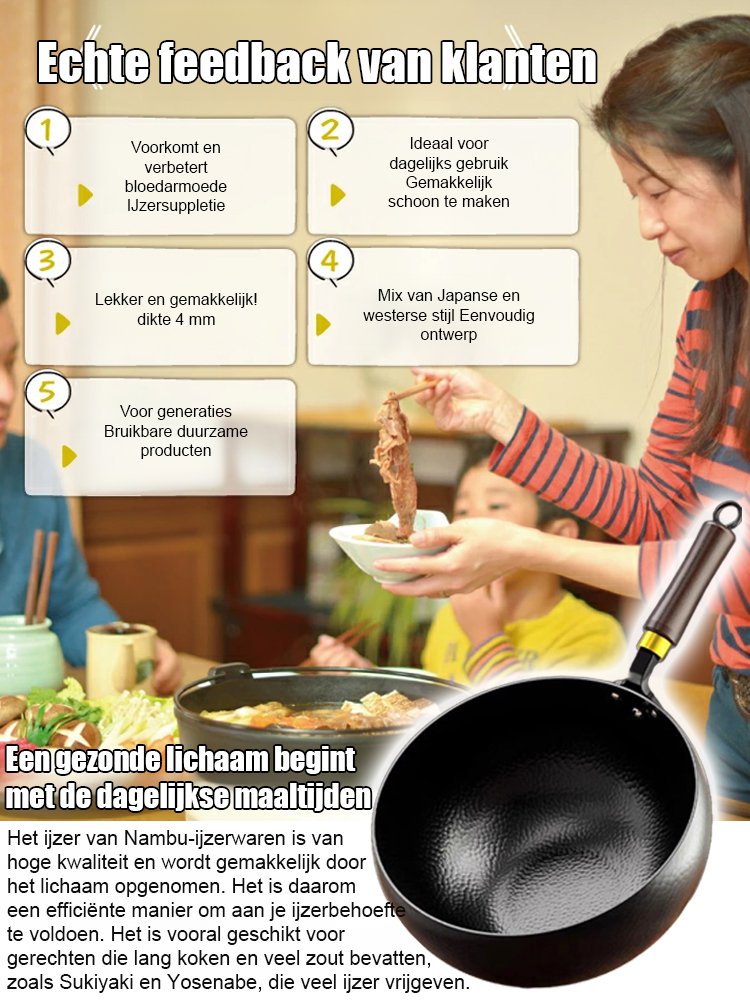 Handgemaakte hamerpatroon buikpan