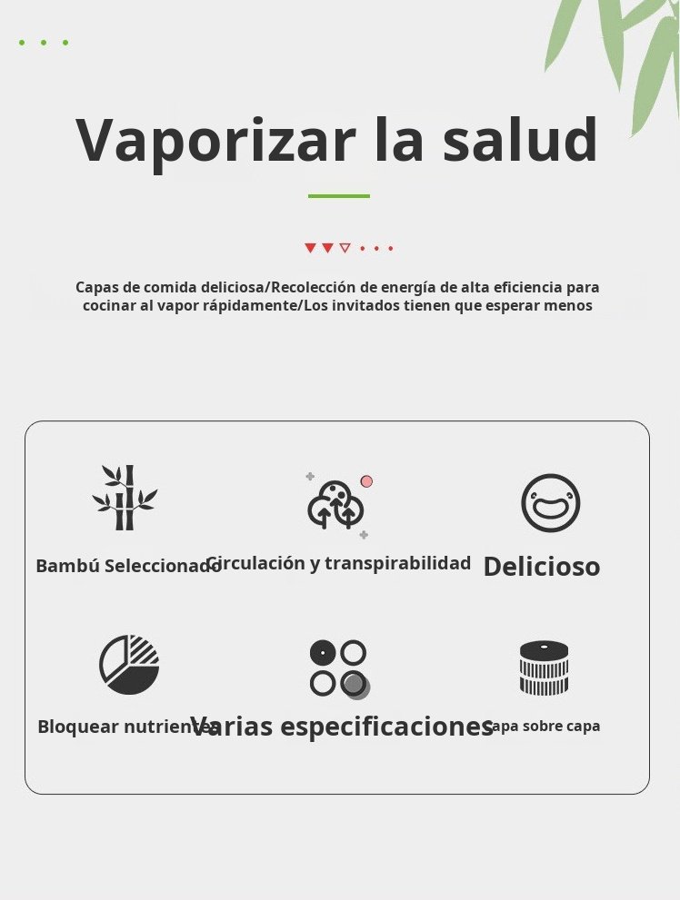 Cesta pequeña de bambú natural para cocinar al vapor