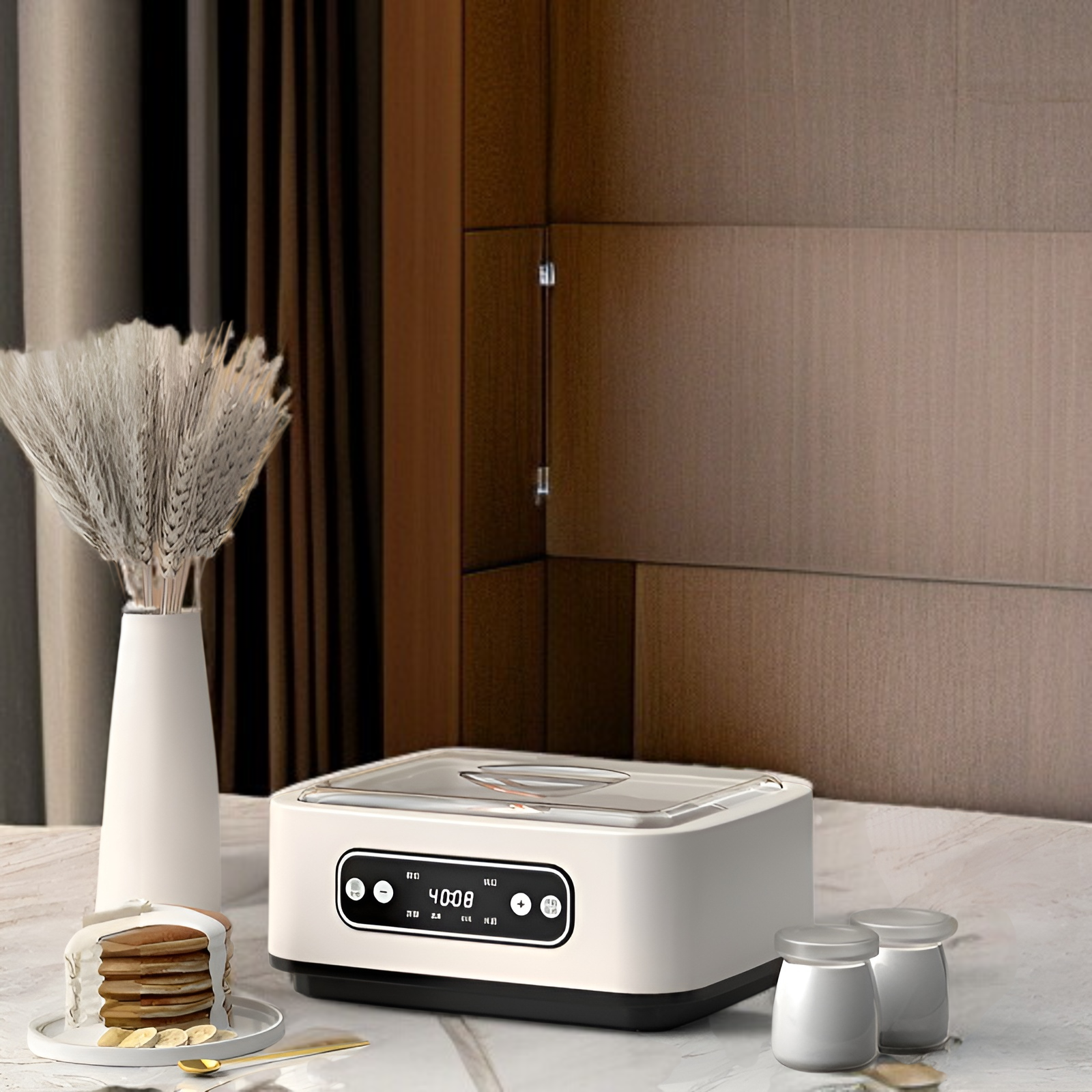 Joghurtmaschine, Haushalts-Vollautomatik-Multifunktions-Edelstahl-Reiswein-Natto-Intelligente Konsta