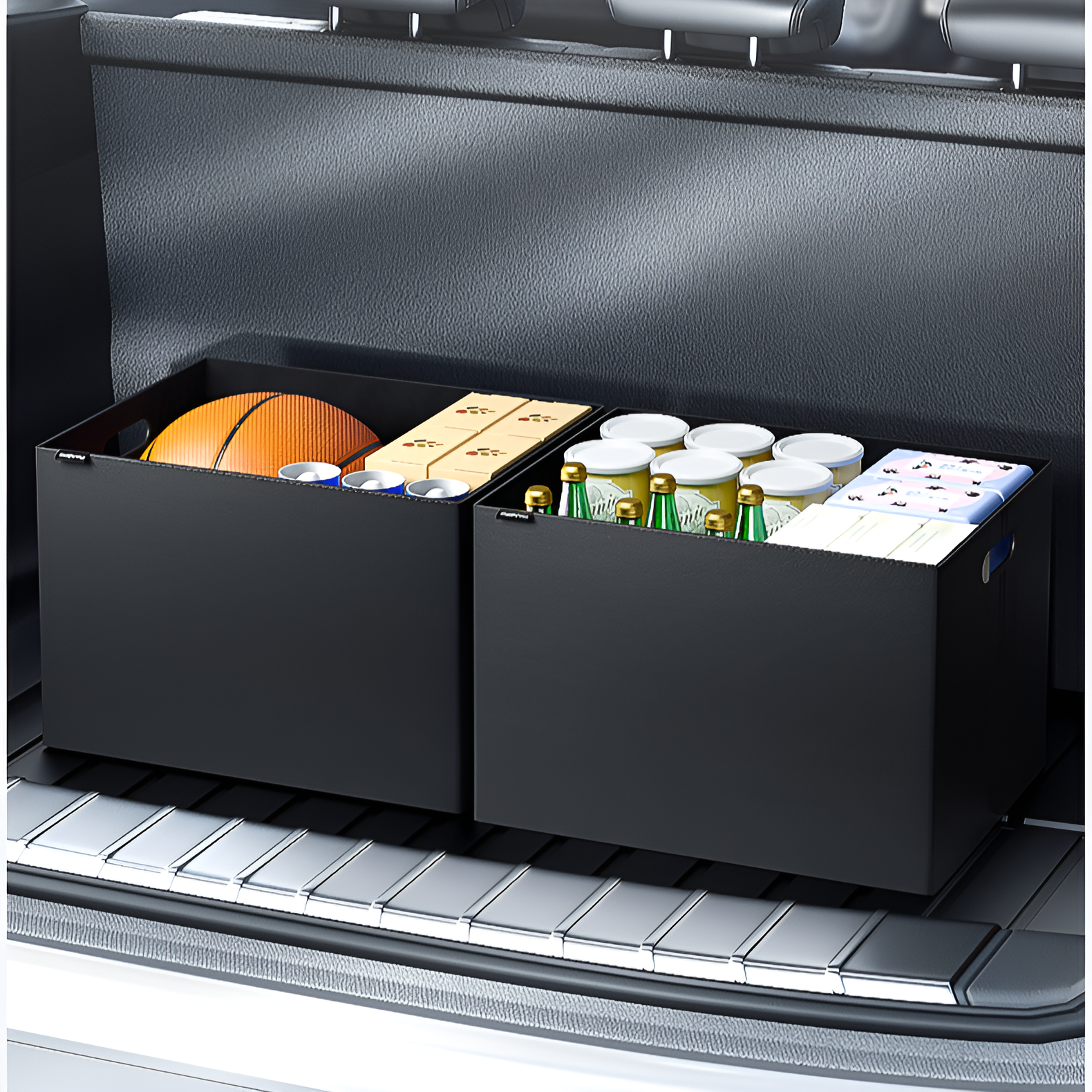 簡単組み立て車用ユニバーサル収納ボックス