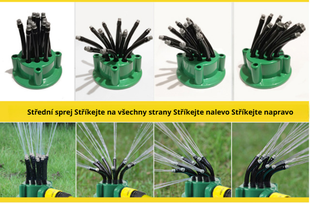 Montáž flexibilní zahradní postřikovací hlavice na hadici