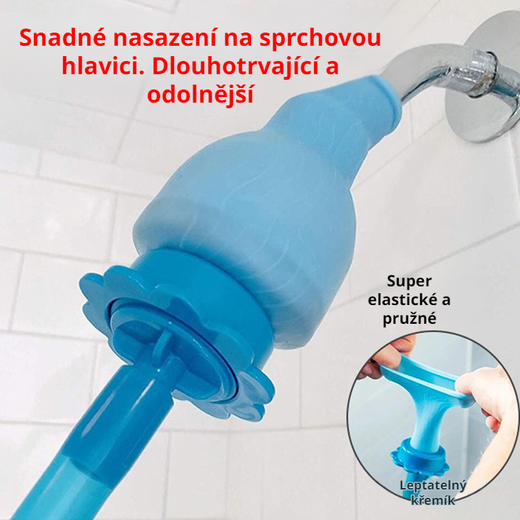  Silikonová sprchová hadice s elastickým konektorem