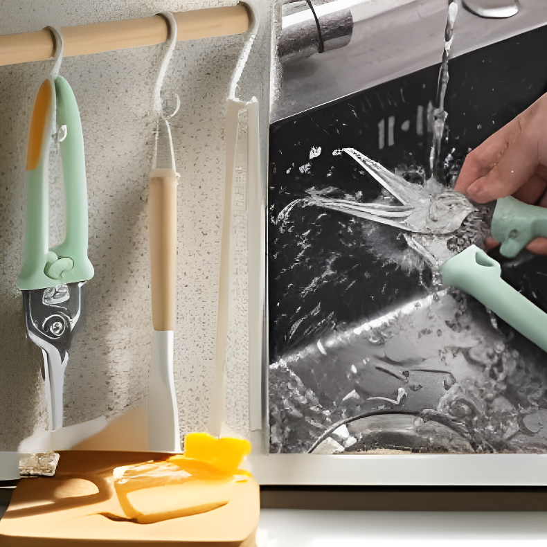 Multifunctional stainless steel kitchen scissors