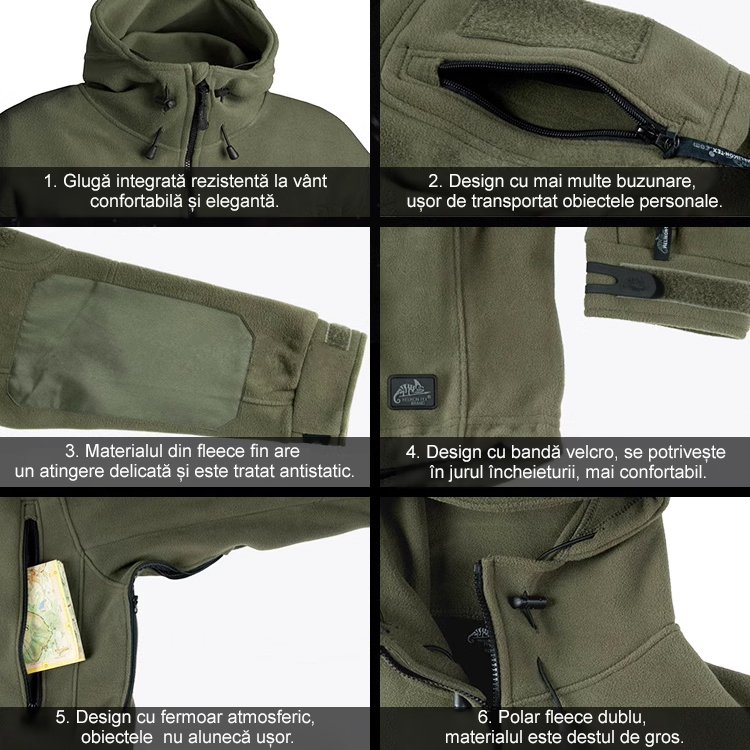 Jachetă călduroasă din fleece pentru exterior