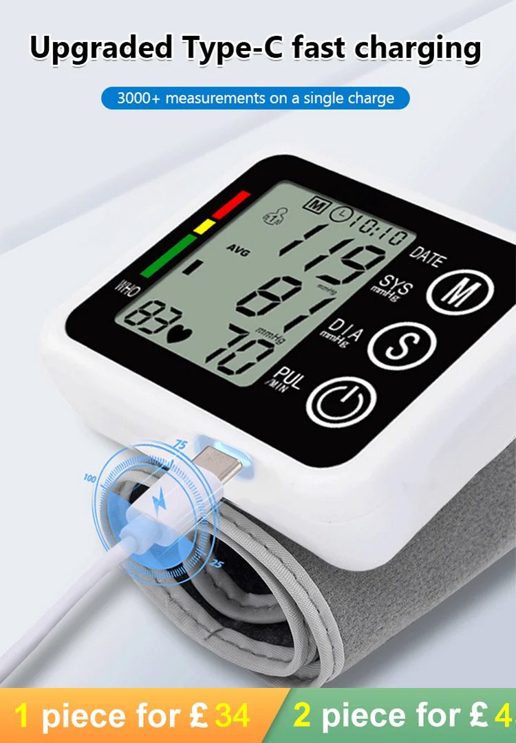 Healthy Wrist Electronic Blood Pressure Monitor