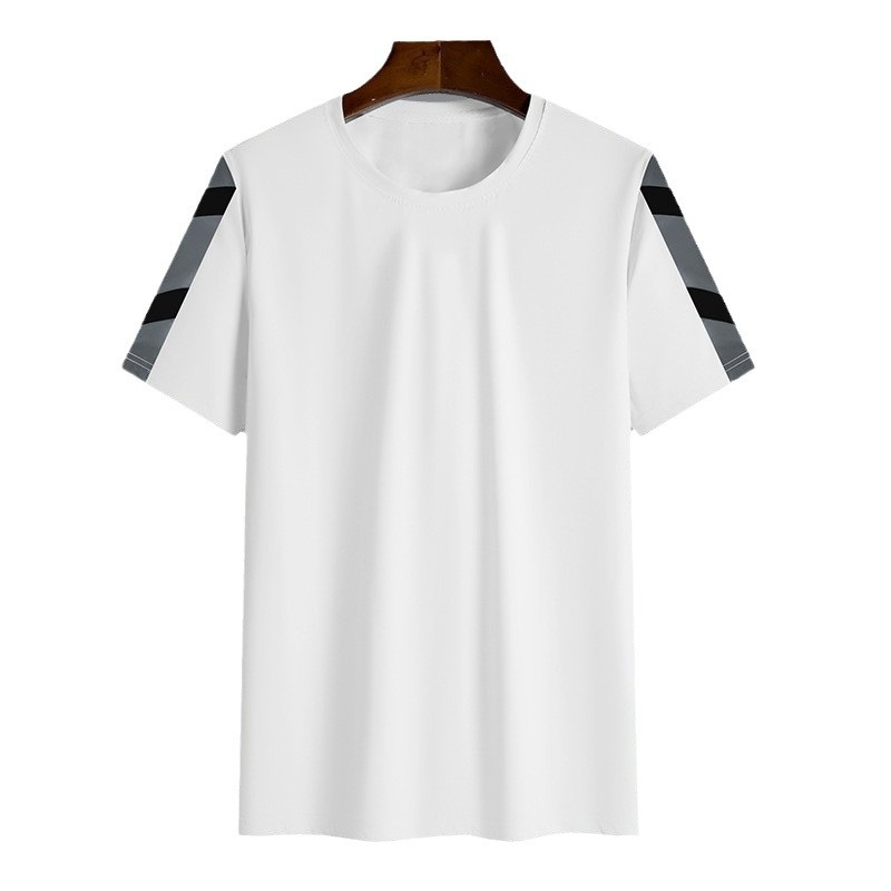 メンズ半袖Tシャツ 速乾通気性アイスシルクストレッチカジュアルトップライトボトム半袖Tシャツ