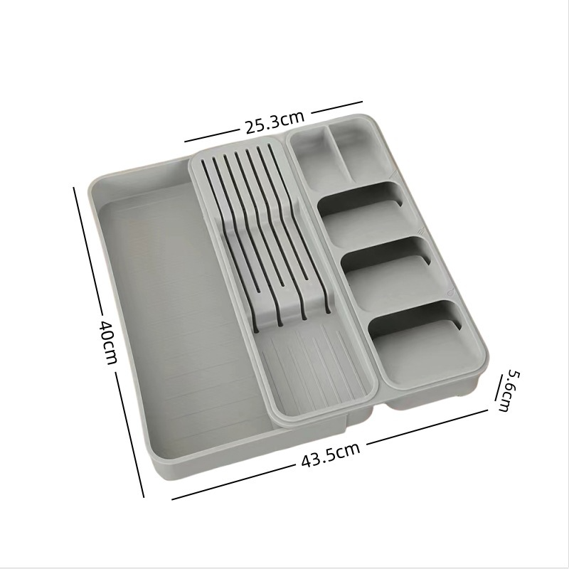 引き出し式包丁ホルダー プラスチック製ナイフホルダー 包丁ホルダー 仕切り 引き出し収納 ナイフホルダー 収納ラック