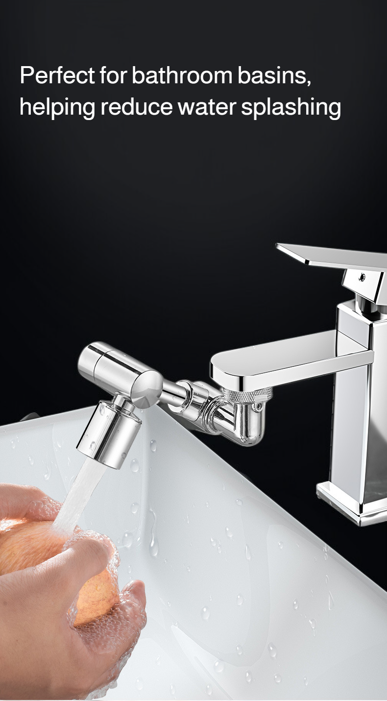 Easy-to-install faucet extender fits most sinks