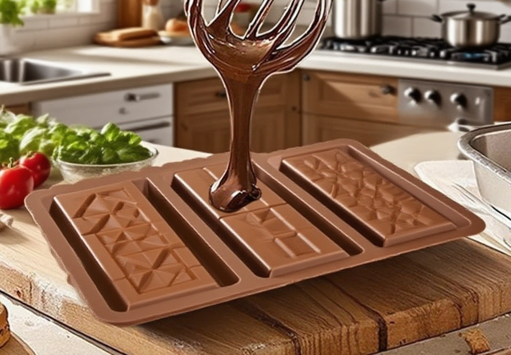 長方形矽膠巧克力模具外觀展示