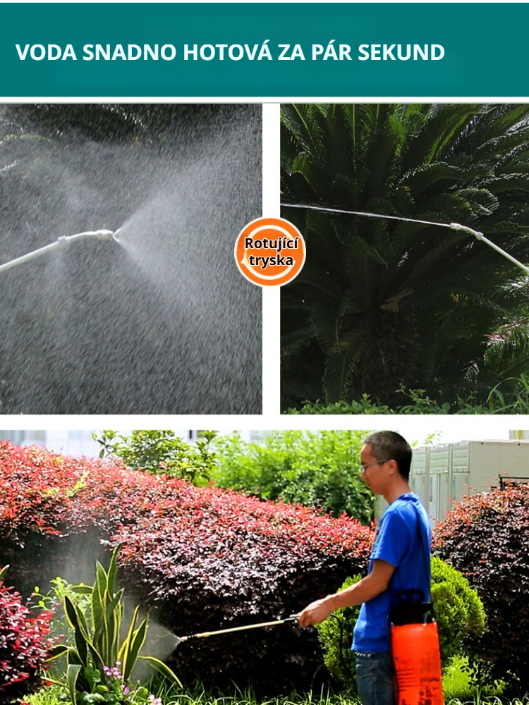 Malá konvička na zalévání, zahradní postřikovač