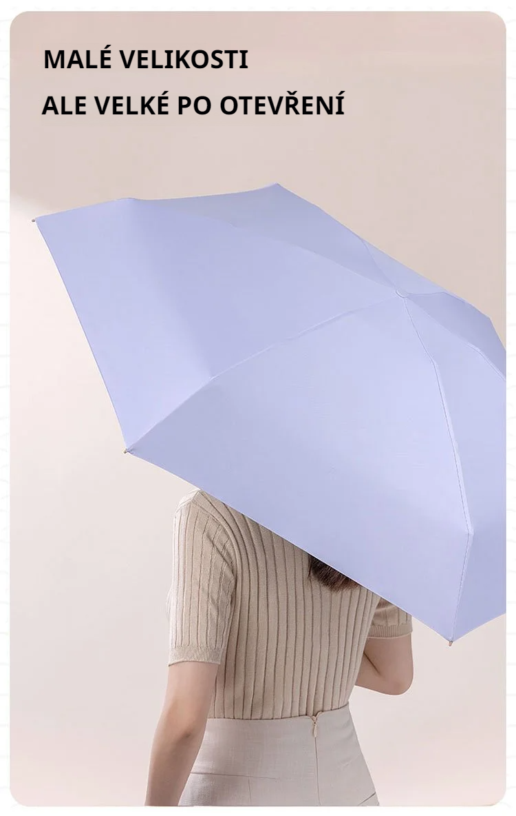 Praktický cestovní deštník – snadné rozložení