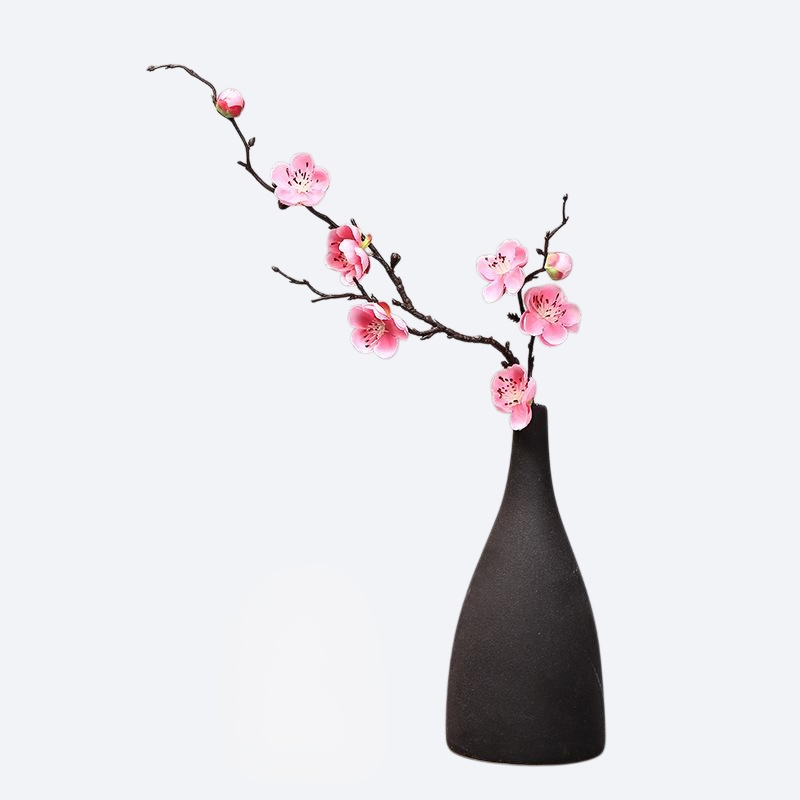シミュレーションされた梅の枝をモチーフにしたリビングルームの花瓶置物