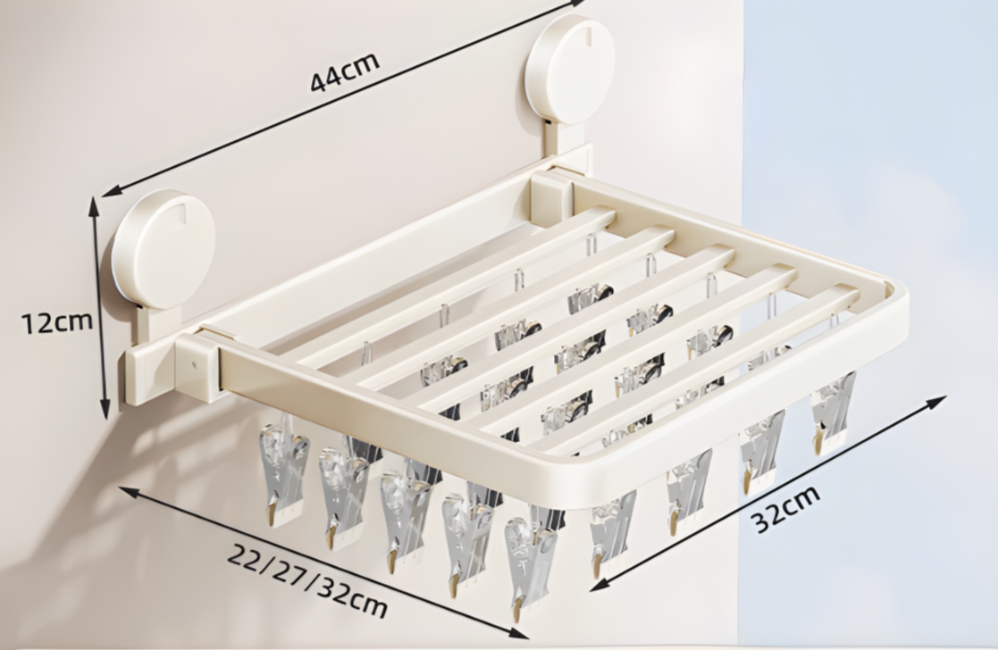 マルチクリップ付き物干しラック詳細
