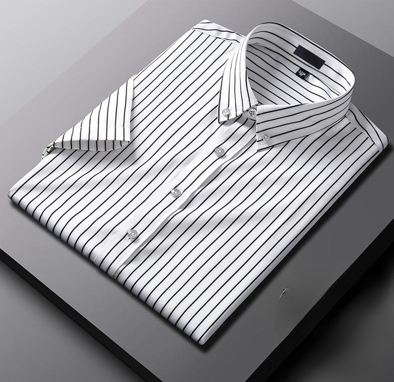 快適な着心地のノーアイロン半袖メンズシャツ