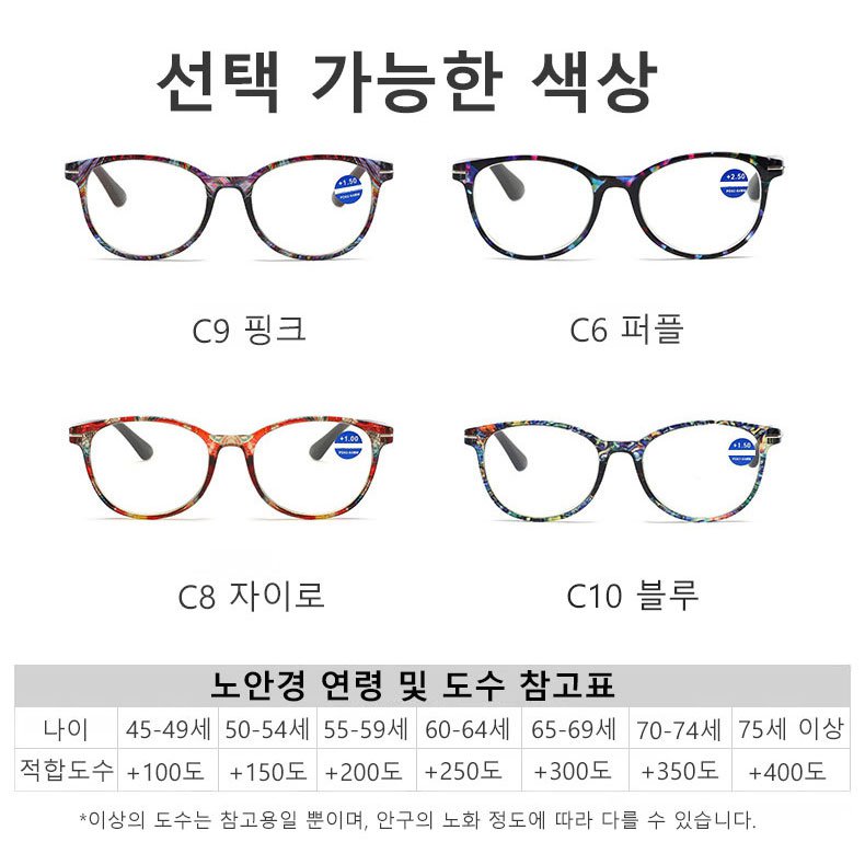 노인 전용 독서 돋보기 안경