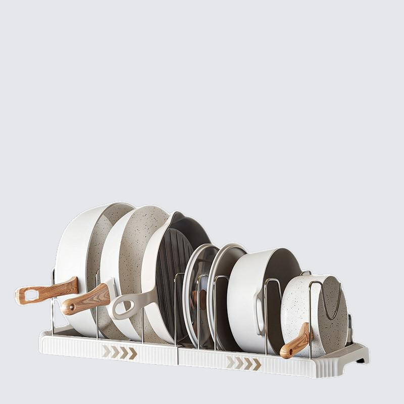 망원경식 볼 랙 냄비 보관 랙 배수 냄비 랙 다기능 주방 조리대 보관 랙 냄비 덮개 랙 접시 랙