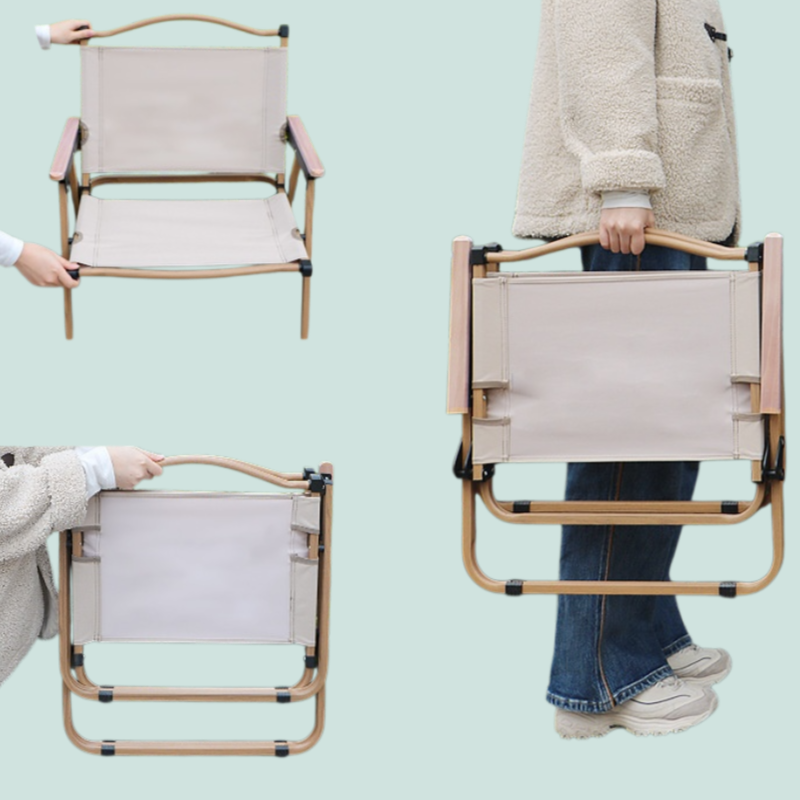 アウトドア折りたたみ式背もたれ付きキャンプベンチ