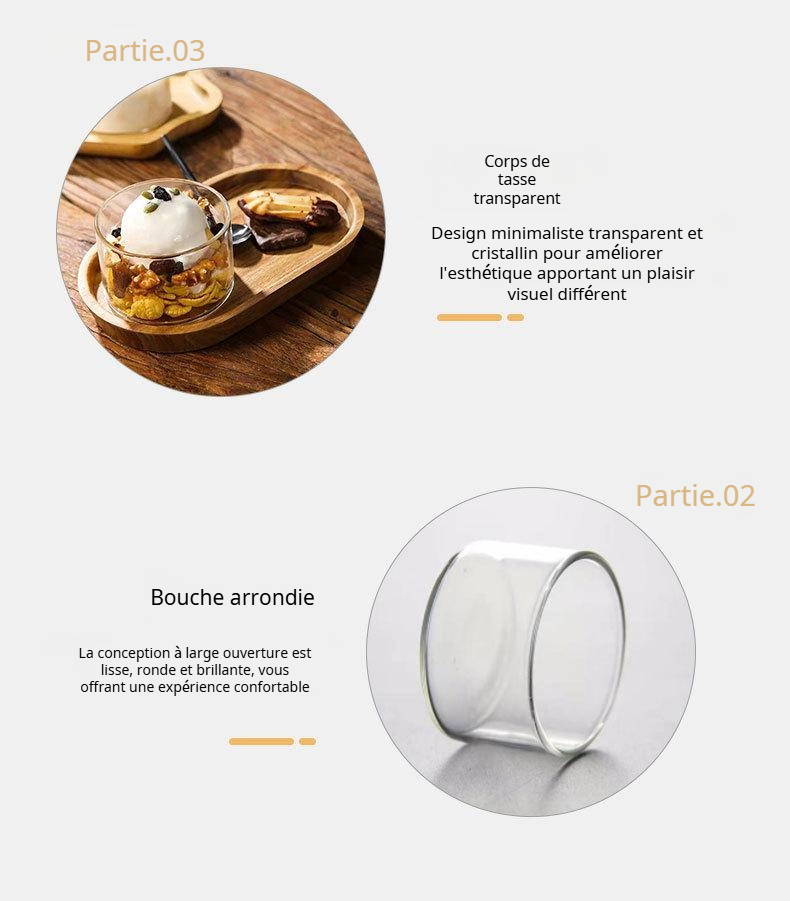 Vaisselle en verre idéale pour œufs vapeur