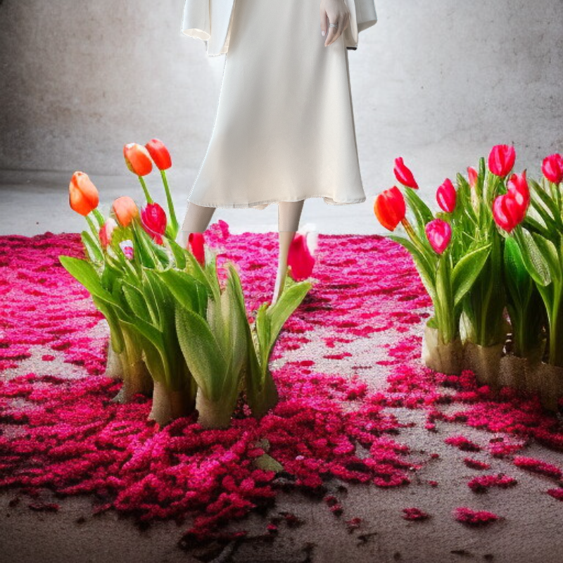 シルクロングスカート