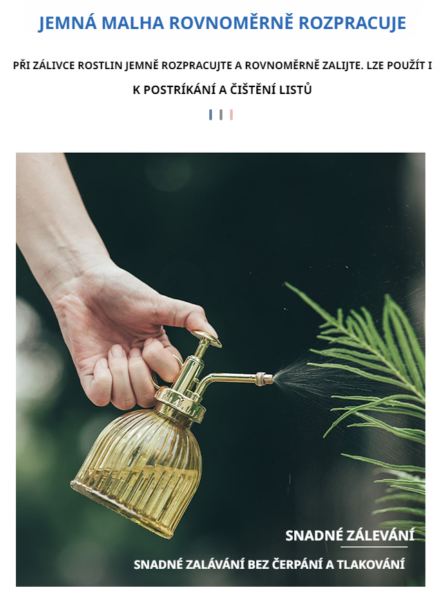 Retro glass watering jug in assorted colors