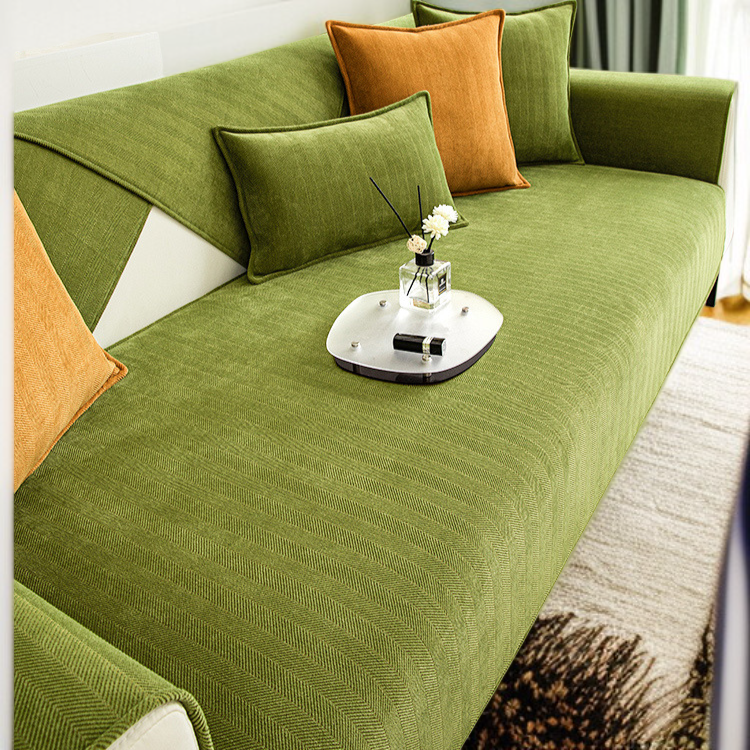 シュニール織ソファカバー ソファカバー ピュアカラー 滑り止め ホームユース ナチュラルコンフォート