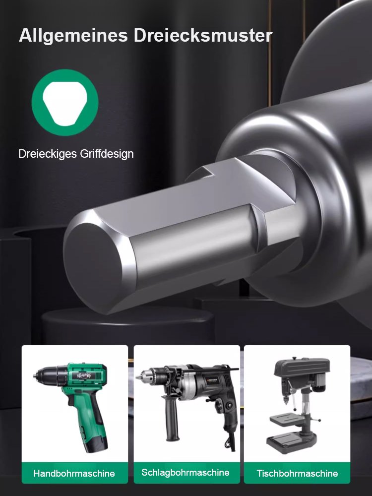 Lochöffner-Bohrer-Set aus Edelstahl