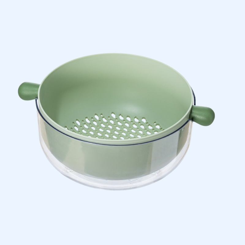 양쪽에 손잡이를 가지고 이중 세숫대야