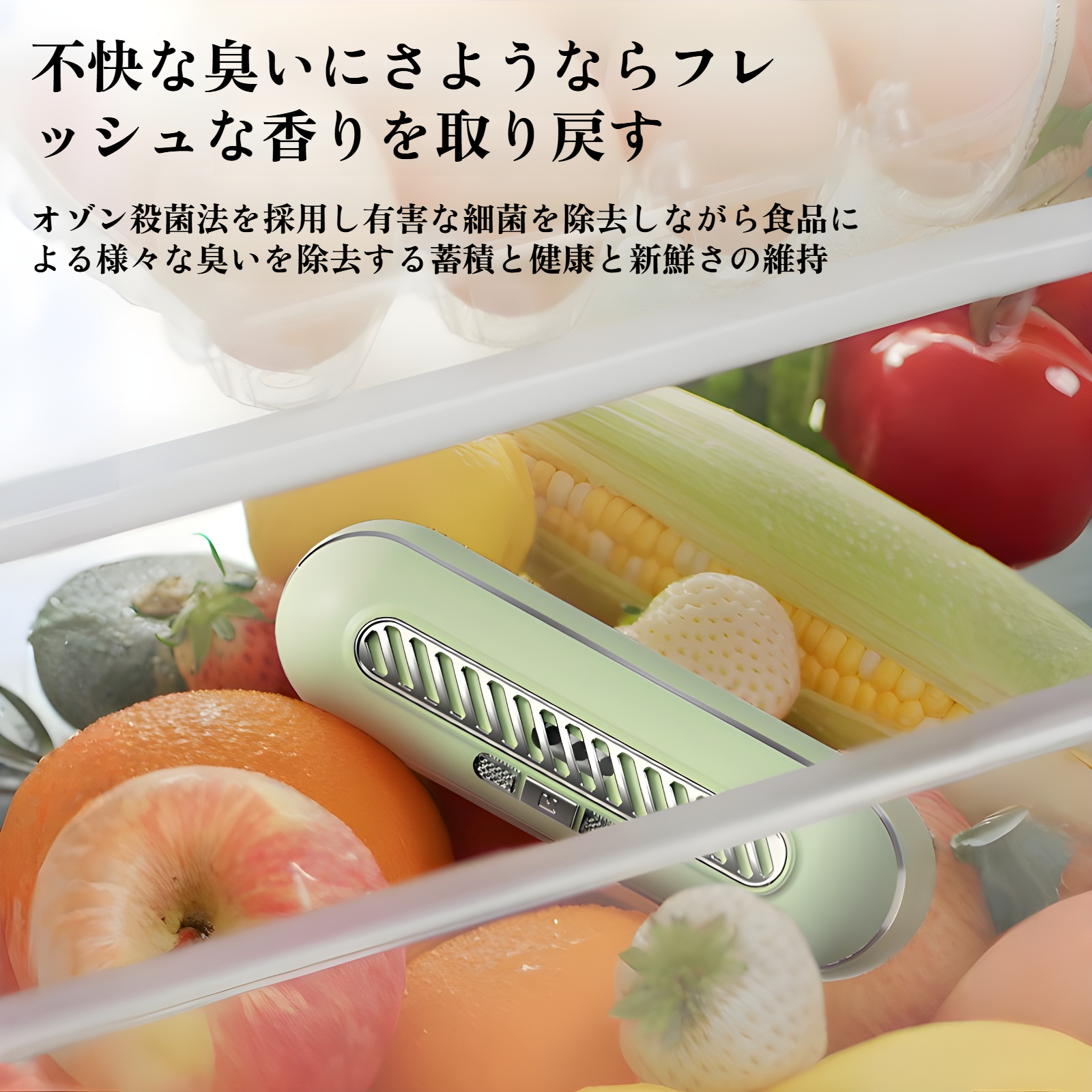 冷蔵庫用消臭剤 充電式マイナスイオン空気オゾン清浄機 消臭剤 消臭剤 家庭用衛生洗浄