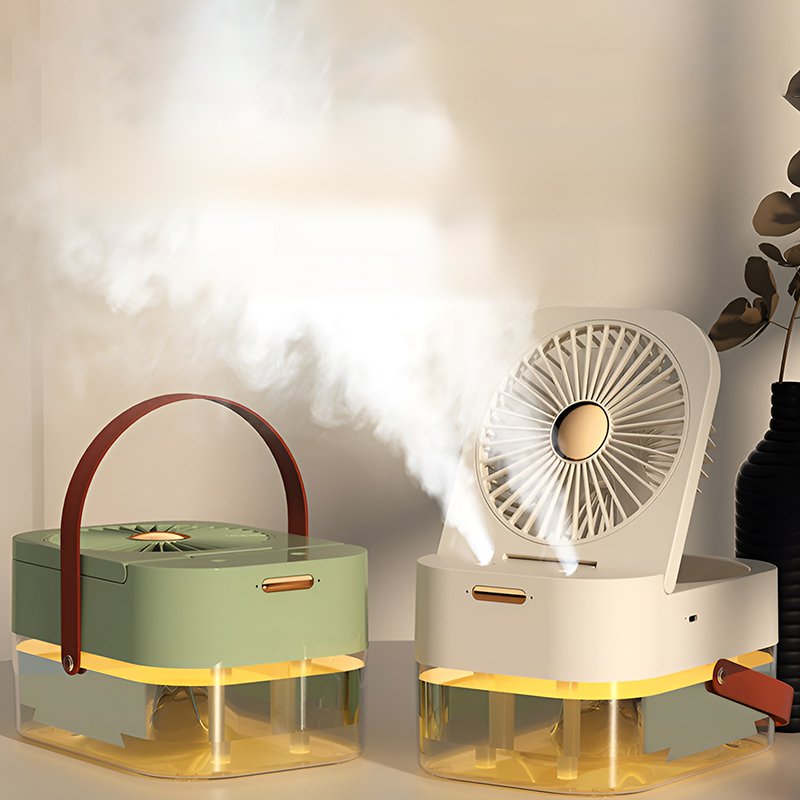 小型扇風機 スプレー加湿 家庭用 卓上扇風機 USB充電式 卓上扇風機