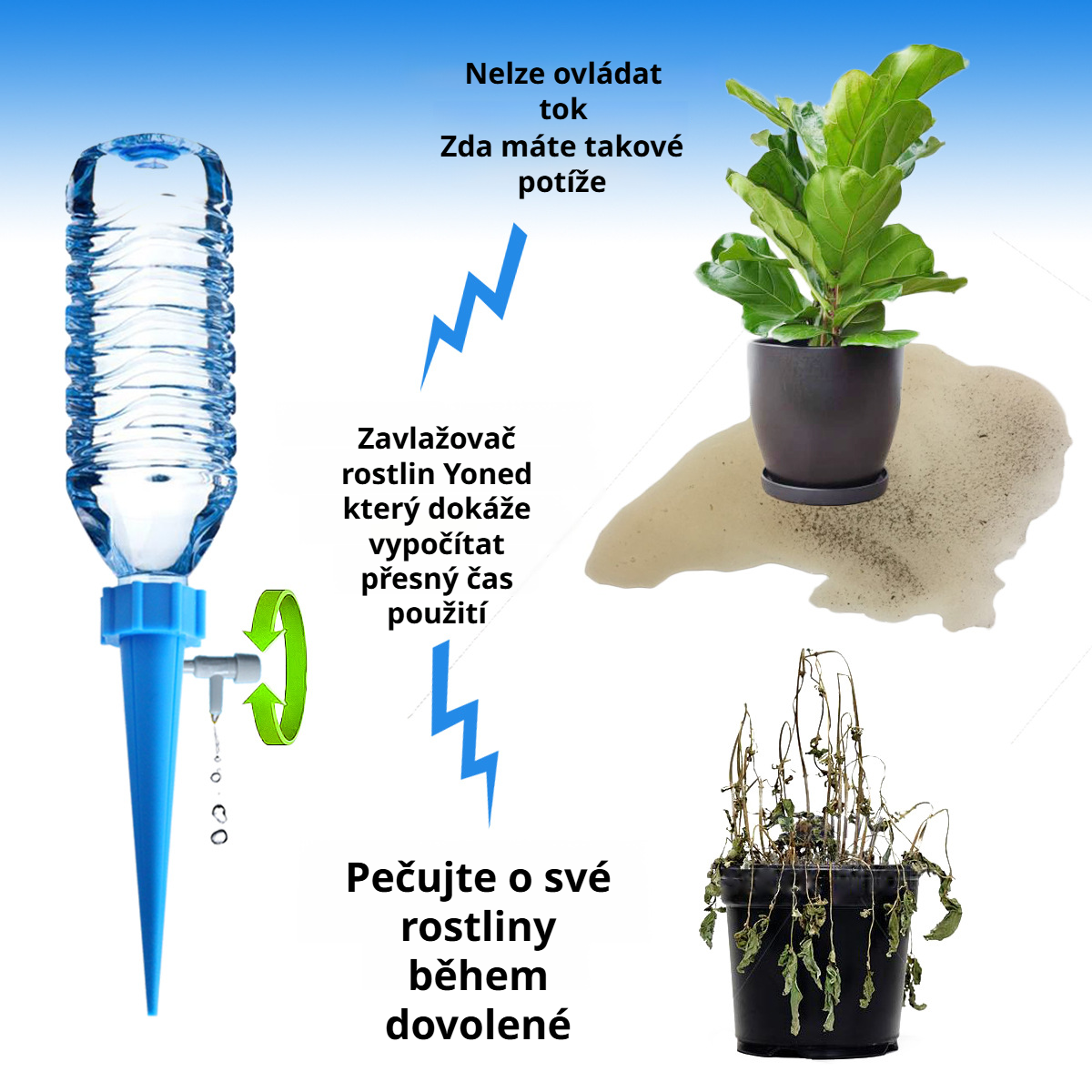 Zavlažovací sada vhodná do skleníku i na zahradu