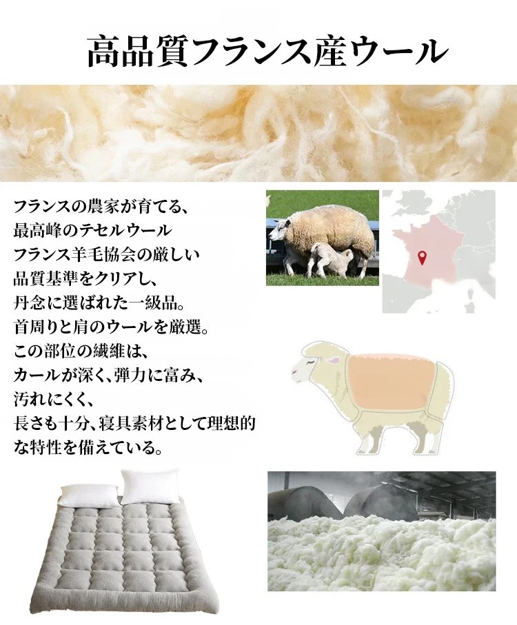 カシミヤベッドパッド