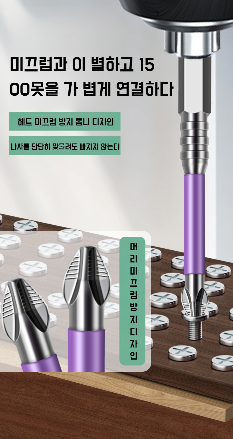 미끄럼 방지 설계가 적용된 비트 헤드