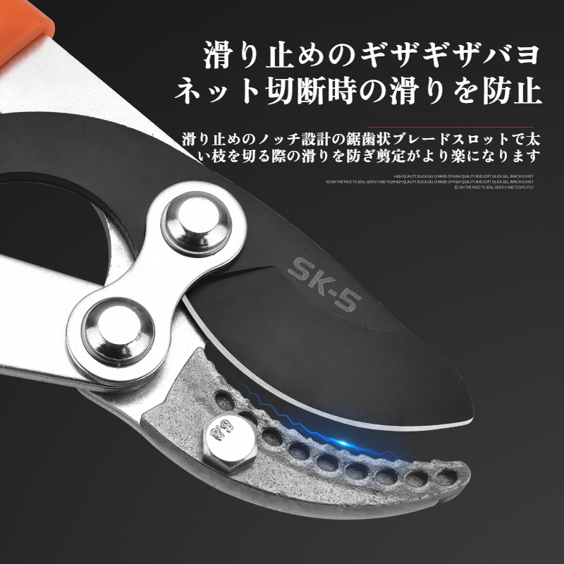 剪定枝鋏、果樹剪定、強剪定、庭太枝鋏、花枝強力剪定鋏、園芸工具、高枝鋏