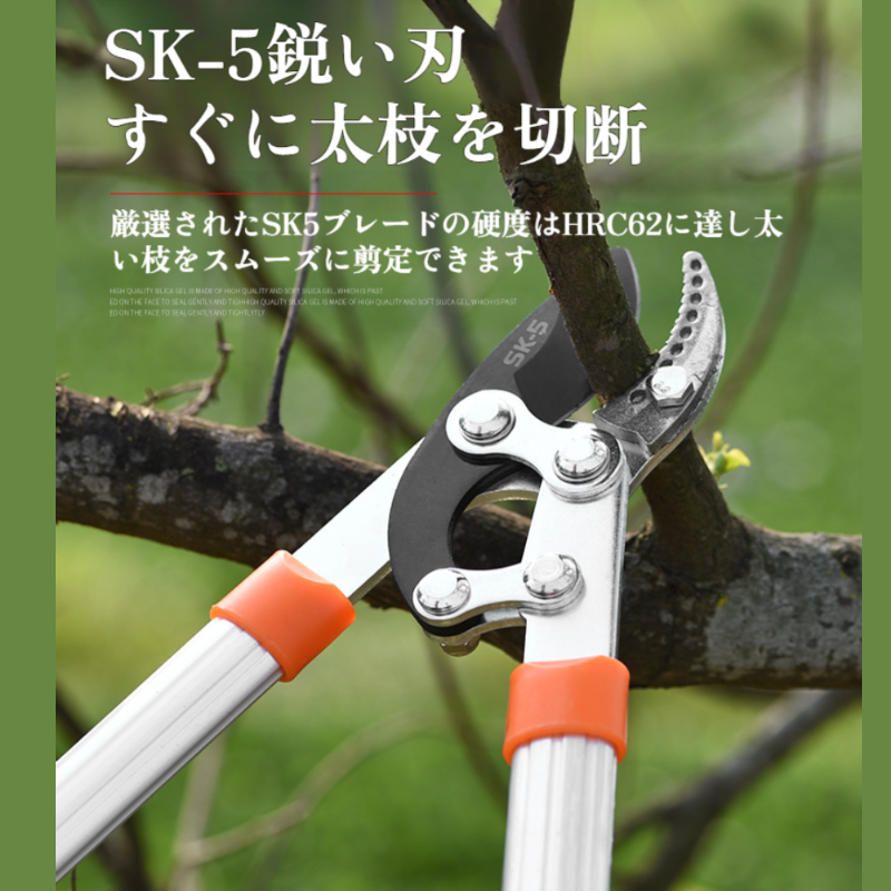 剪定枝鋏、果樹剪定、強剪定、庭太枝鋏、花枝強力剪定鋏、園芸工具、高枝鋏