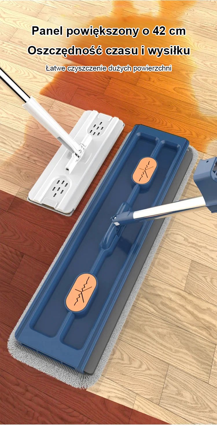 Ergonomiczny uchwyt dużego mopa płaskiego