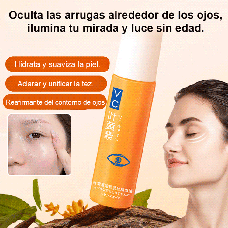 Aceite esencial para ojos antiarrugas y suavizante de líneas.