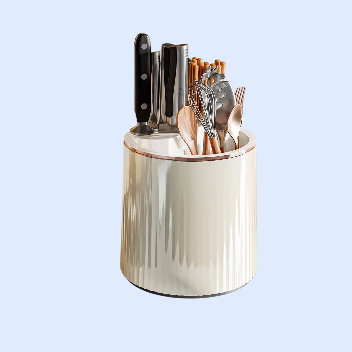 주방 탁상용 수납 선반 가볍고 고급스러운 스타일 회전식 칼꽂이