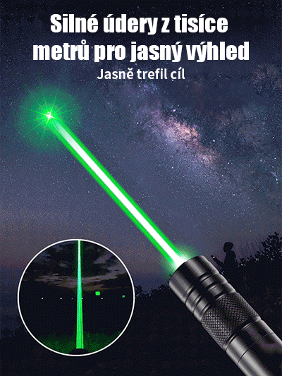 Výkonná laserová svítilna s dlouhým dosahem