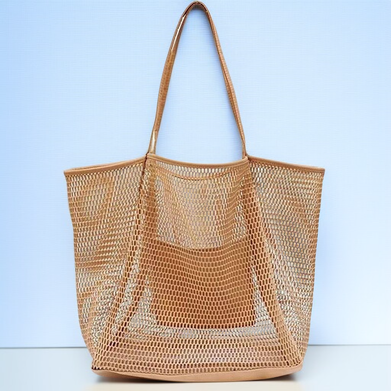 طوي حقيبة يد شبكة كبيرة الحجم